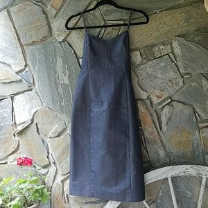 Armani Exchange chambray eyelet dress